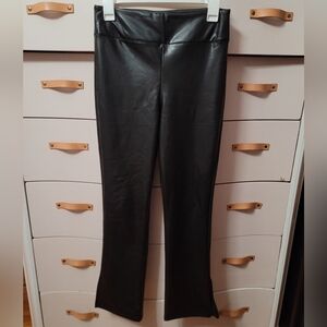 Black Faux Leather Pants